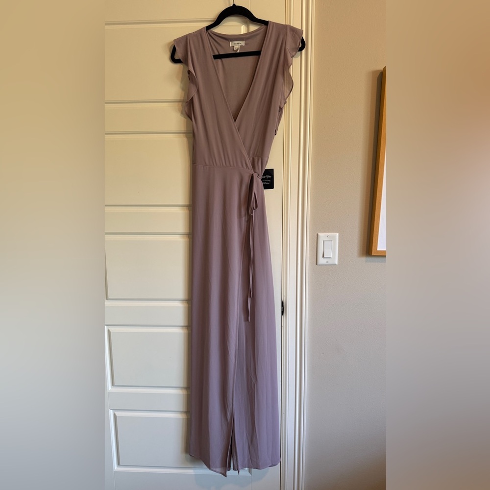 Elegant Mauve Wrap Dress